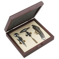 3 Piece Wine Opener Set w/Chrome Trim